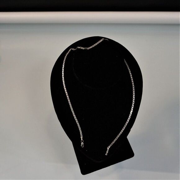 Sterling Silver 6 gr Flat Mariner Anchor Chain Necklace Unisex 17" L - Picture 3 of 10